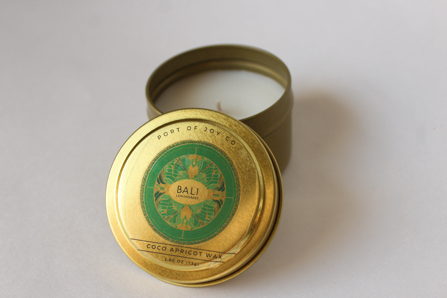 Bali Lemongrass | 4oz Gold Tin Travel Candles