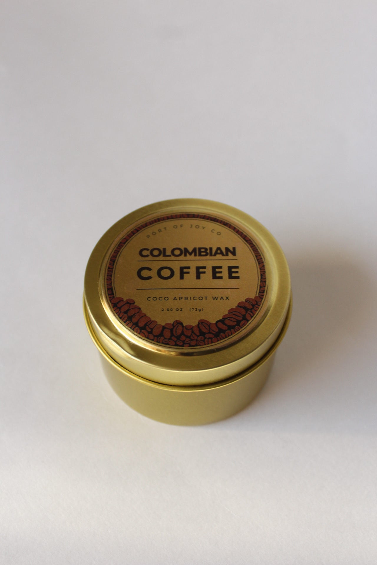 Colombian Coffee | 4oz Gold Tin Travel Candles