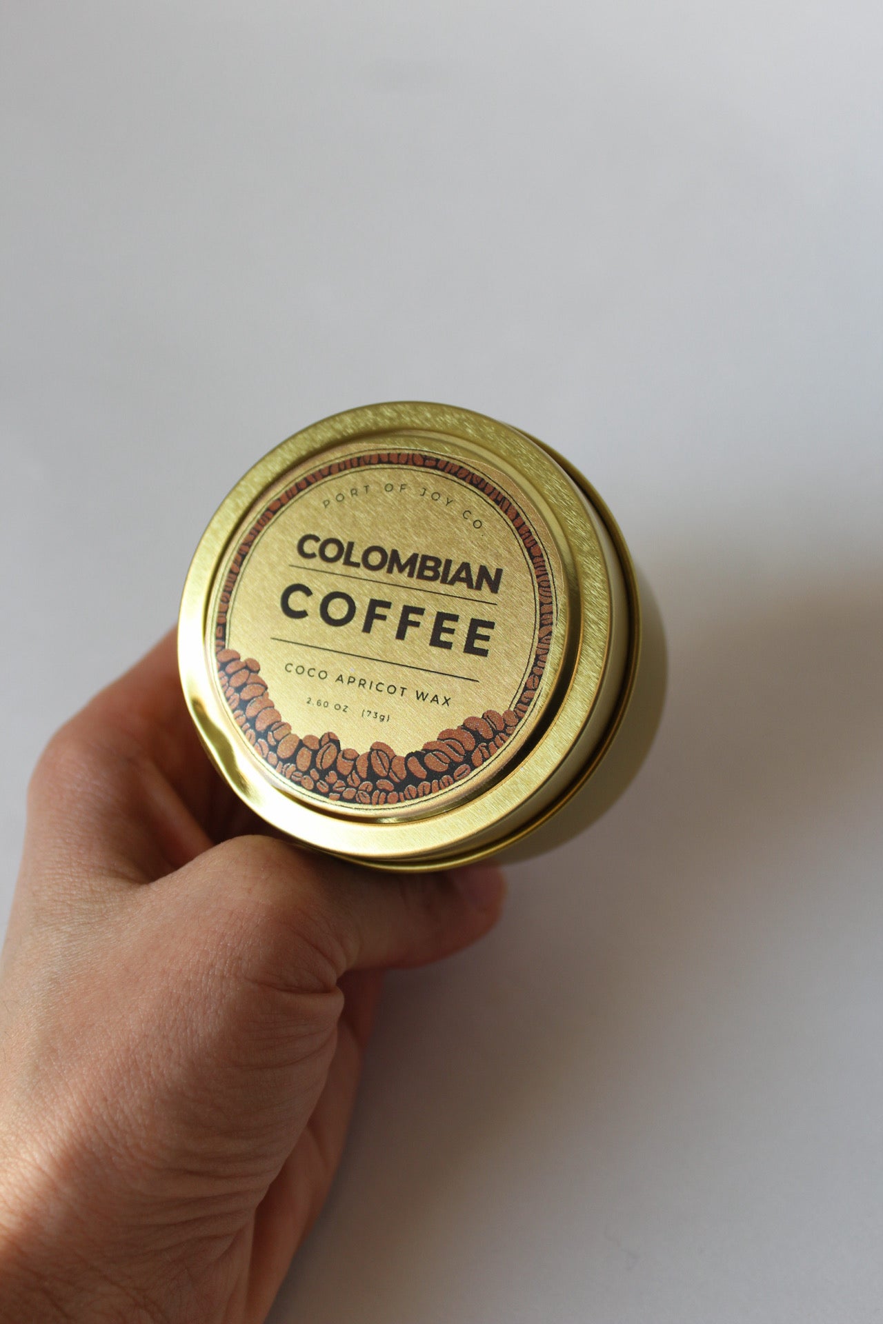 Colombian Coffee | 4oz Gold Tin Travel Candles