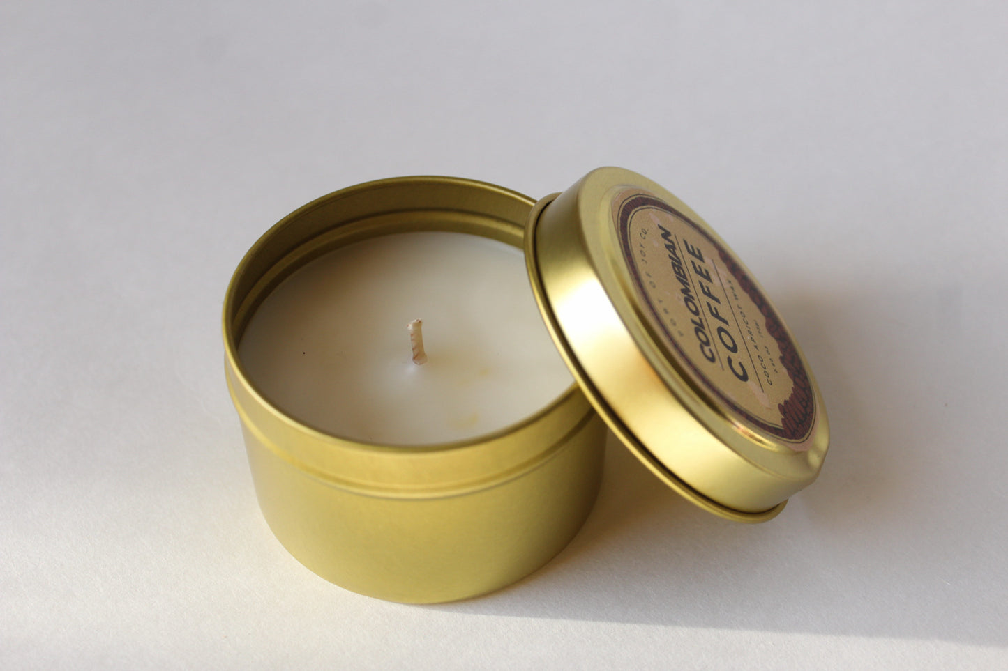Colombian Coffee | 4oz Gold Tin Travel Candles