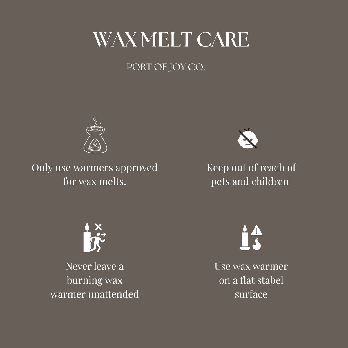 wax melt care card