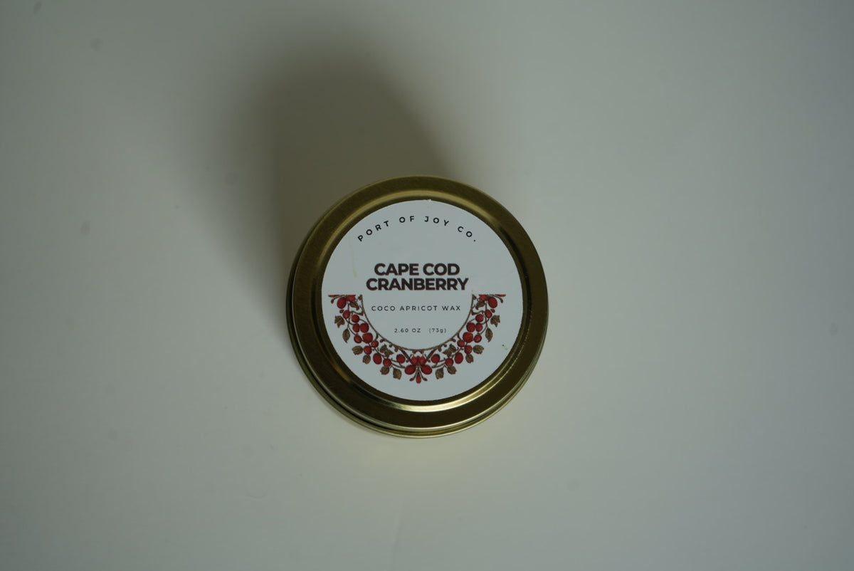 Cranberry & Orange Fall Tin Candle | Cape Cod Inspired Holiday