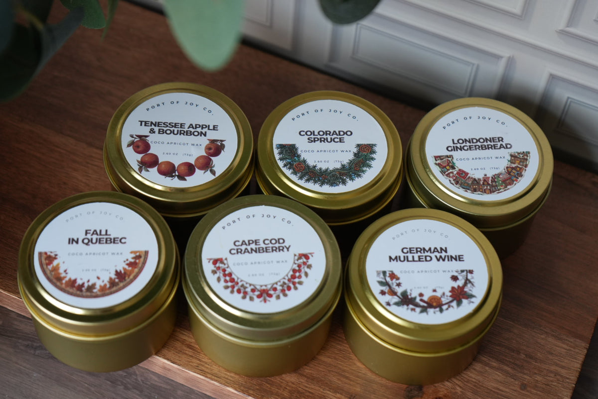 Cranberry & Orange Fall Tin Candle | Cape Cod Inspired Holiday