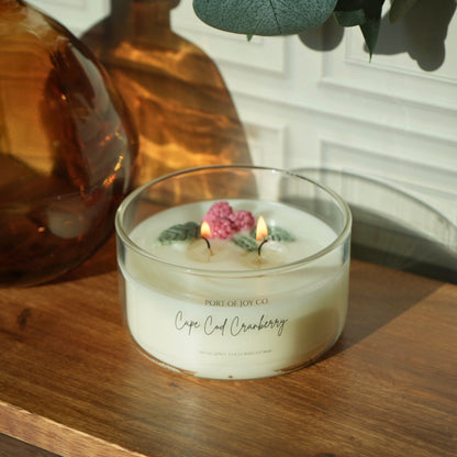 Cape Cod Cranberry 2-Wick Candle - Cranberry & Citrus