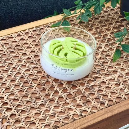 lifestyle image of bali lemongrass big candle