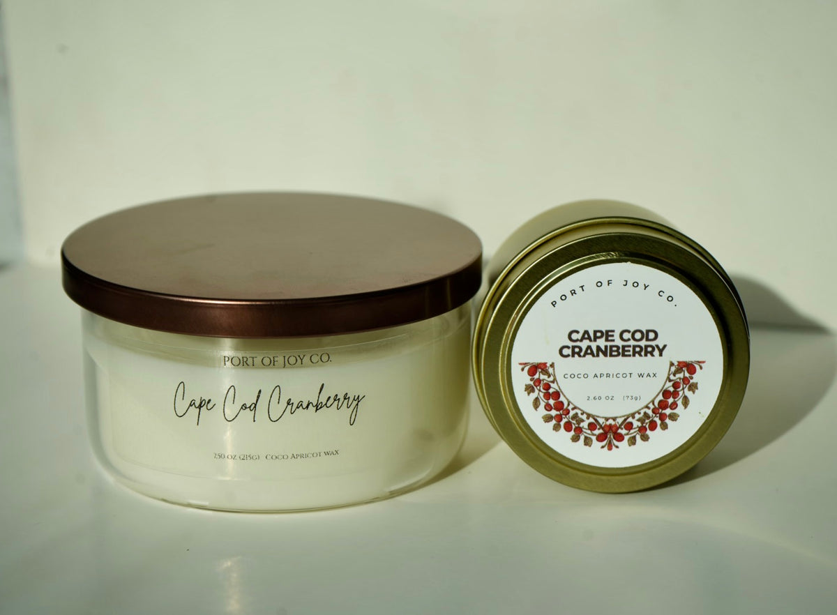 Cape Cod Cranberry Candle | Cranberry & Citrus Travel Tin