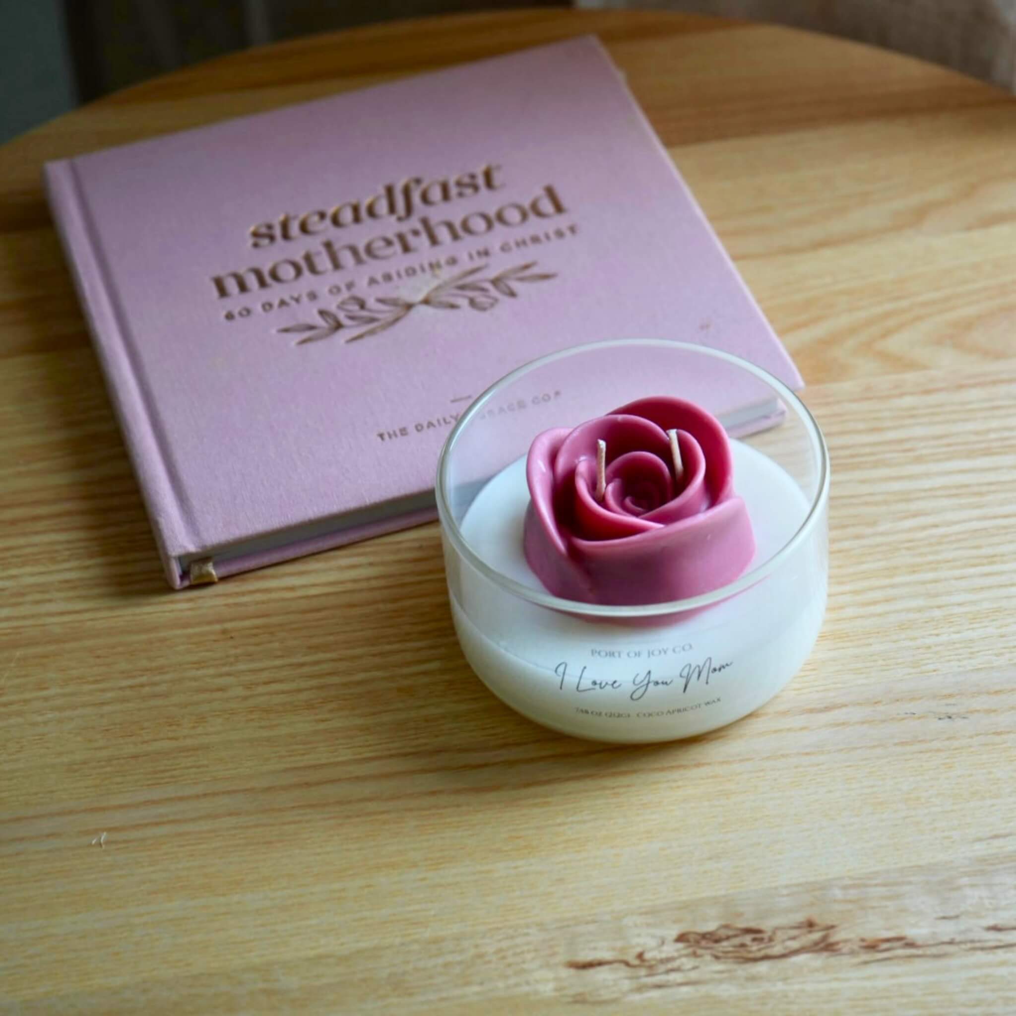 bohemian rose candle gift for mothers day