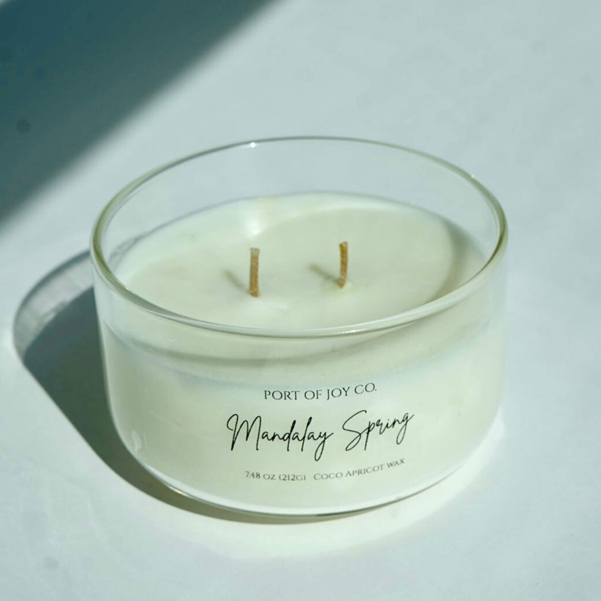 mandalay springs glass candle from port of joy