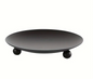 black metal round tray for holding candles or jewlery