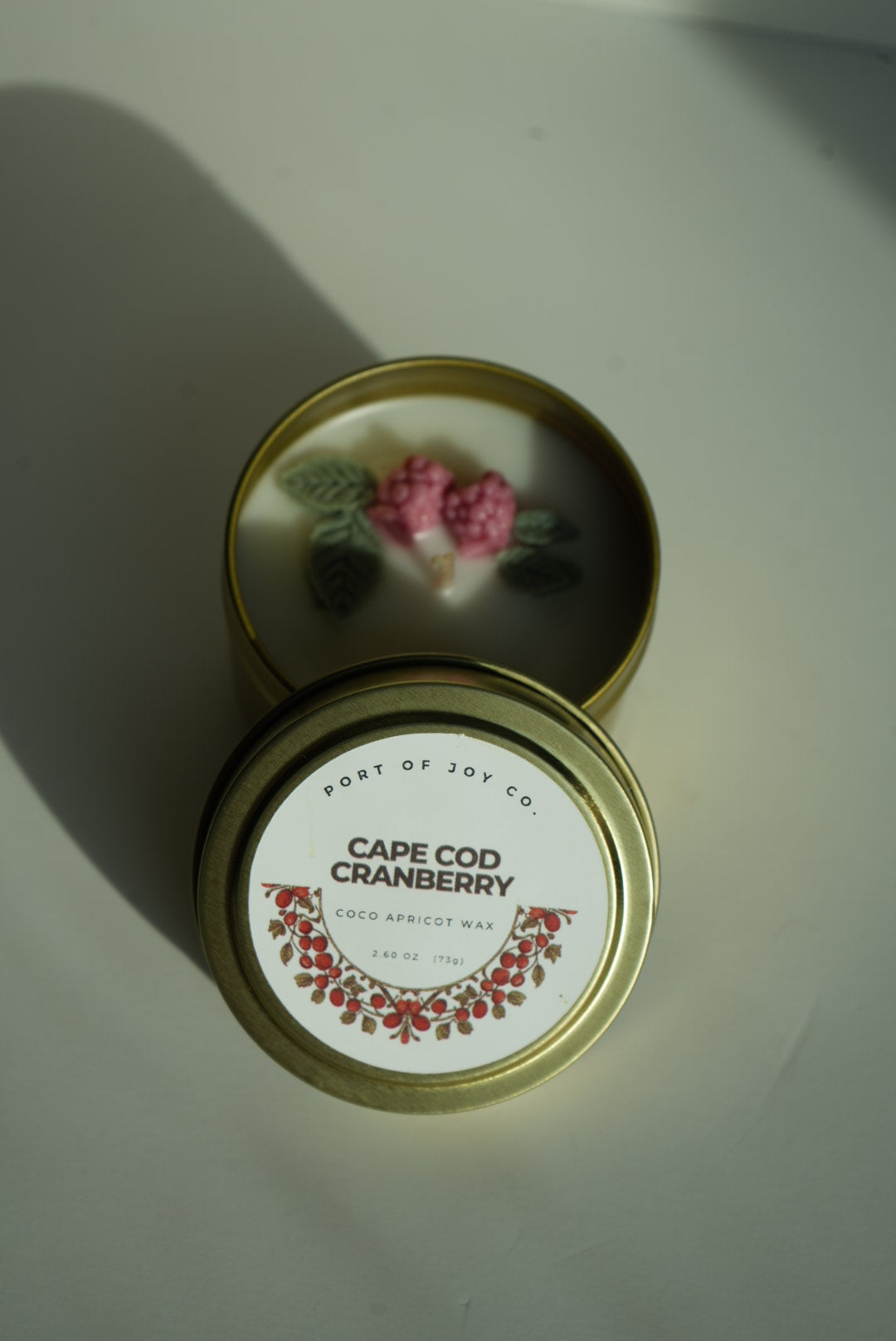 Cranberry & Orange Fall Tin Candle | Cape Cod Inspired Holiday