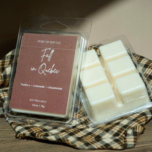 Cashmere Cedar scented soy wax melts in clamshell