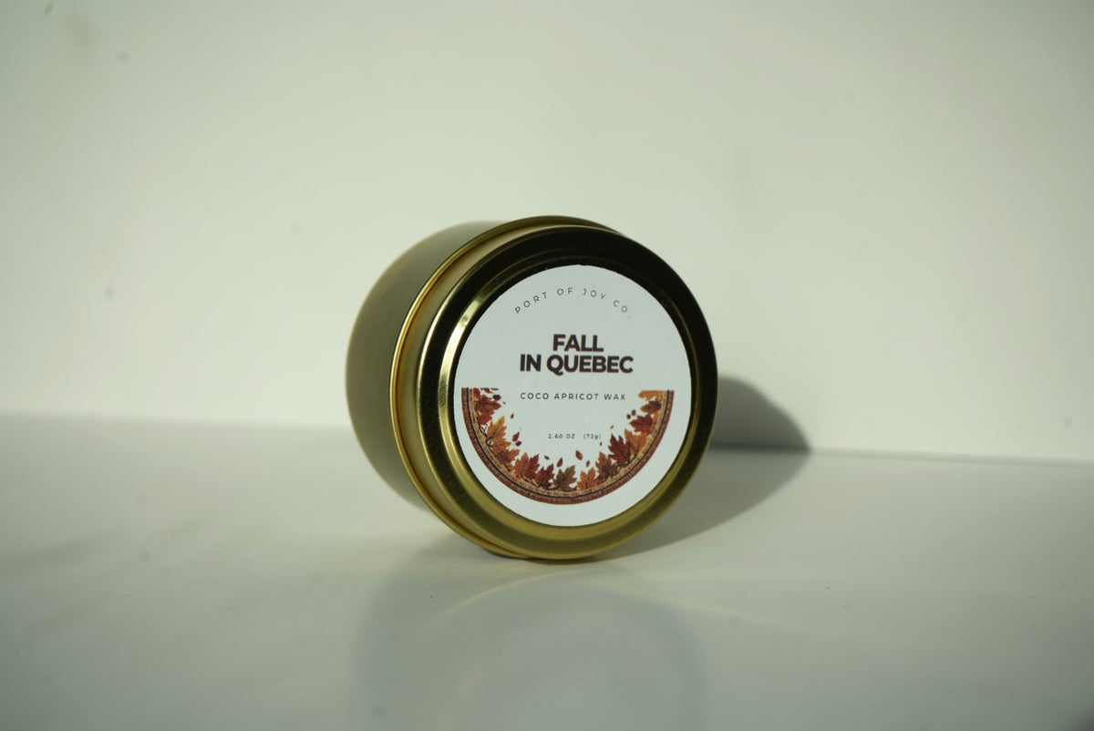 Cashmere Cedar travel candle made with natural coconut apricot wax