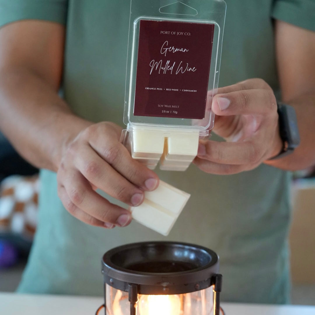customer using soy wax melts from port of joy
