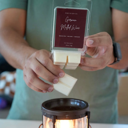 customer using soy wax melts from port of joy