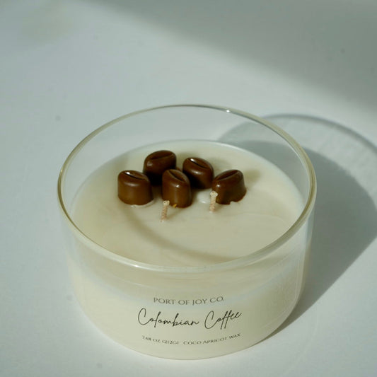 handmade candle of colombian coffee scent