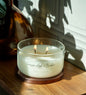 2-wick Apple Bourbon candle with spicy gourmand autumn fragrance