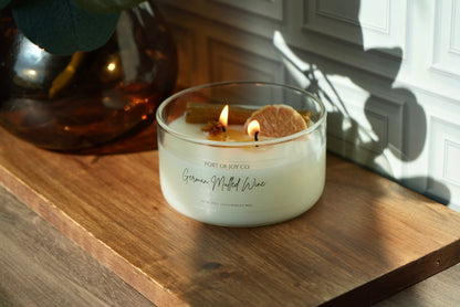 German Mulled Wine holiday candle for cozy fall and winter home fragrance