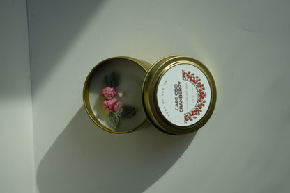 Cranberry & Orange Fall Tin Candle | Cape Cod Inspired Holiday