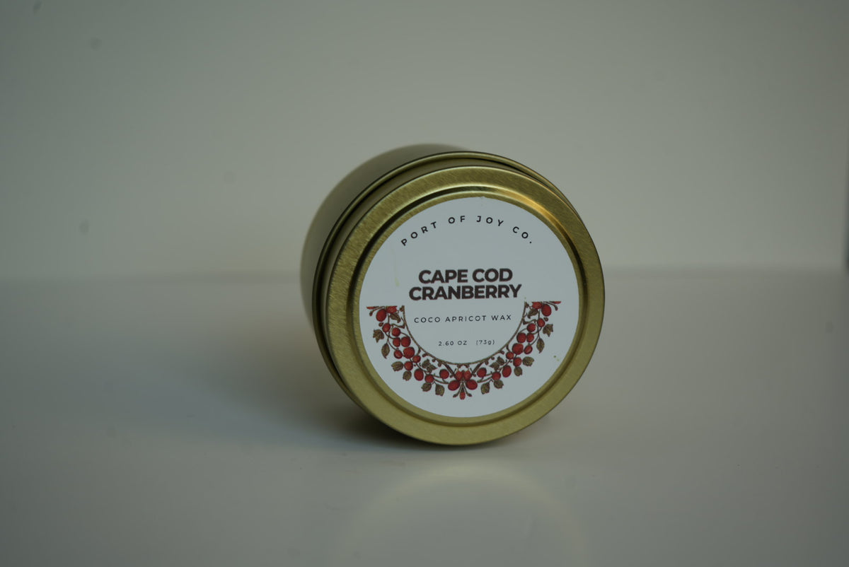 Cranberry & Orange Fall Tin Candle | Cape Cod Inspired Holiday