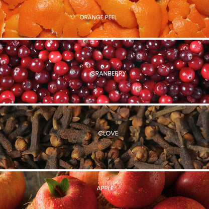cape cod cranberry scent profile with orange peel, cranberry, clove and apple
