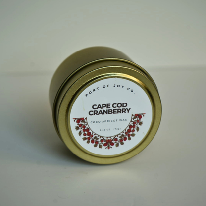 Cape Cod Cranberry Candle | Cranberry & Citrus Travel Tin