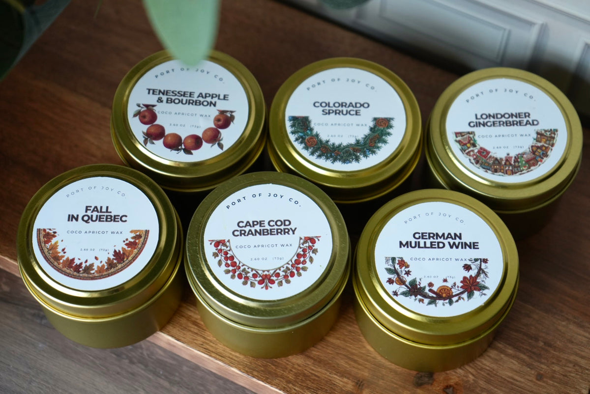 Cranberry & Orange Fall Tin Candle | Cape Cod Inspired Holiday