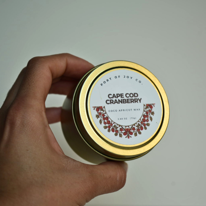 Cape Cod Cranberry Candle | Cranberry & Citrus Travel Tin