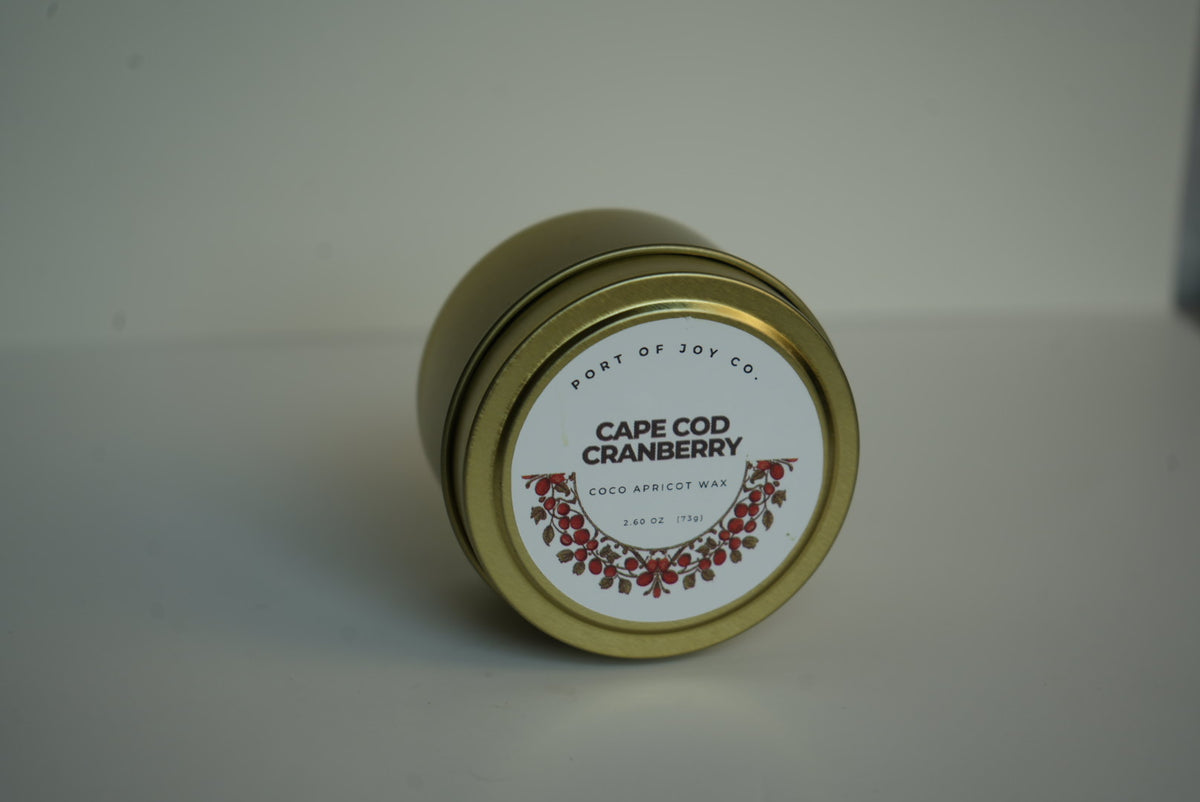 Cranberry & Orange Fall Tin Candle | Cape Cod Inspired Holiday