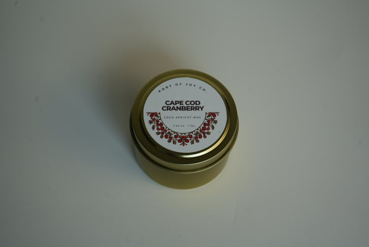 Cranberry & Orange Fall Tin Candle | Cape Cod Inspired Holiday