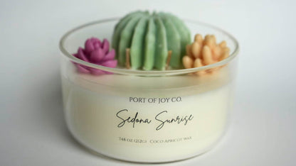 front of candle sedona sunrise
