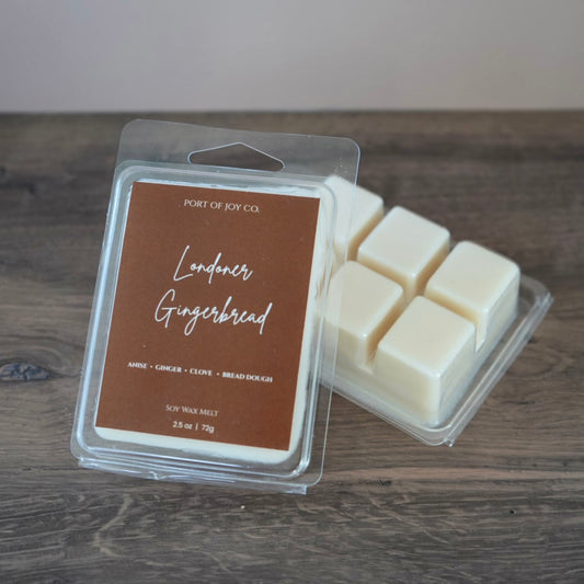 Gingerbread Christmas scented soy wax melts in clamshell