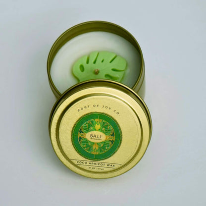 4 oz travel tin scented candle with lid