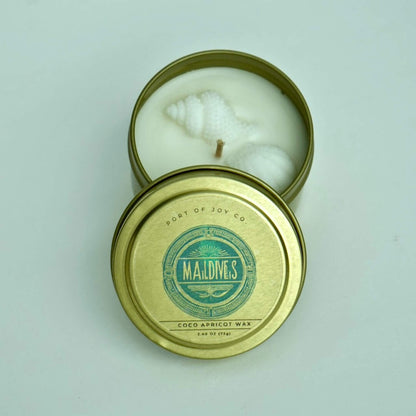 Maldives Bungalow Travel Tin Candle