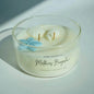 Sea salt and sandalwood candle with eucalyptus, soft musk, and fresh aquatic notes.