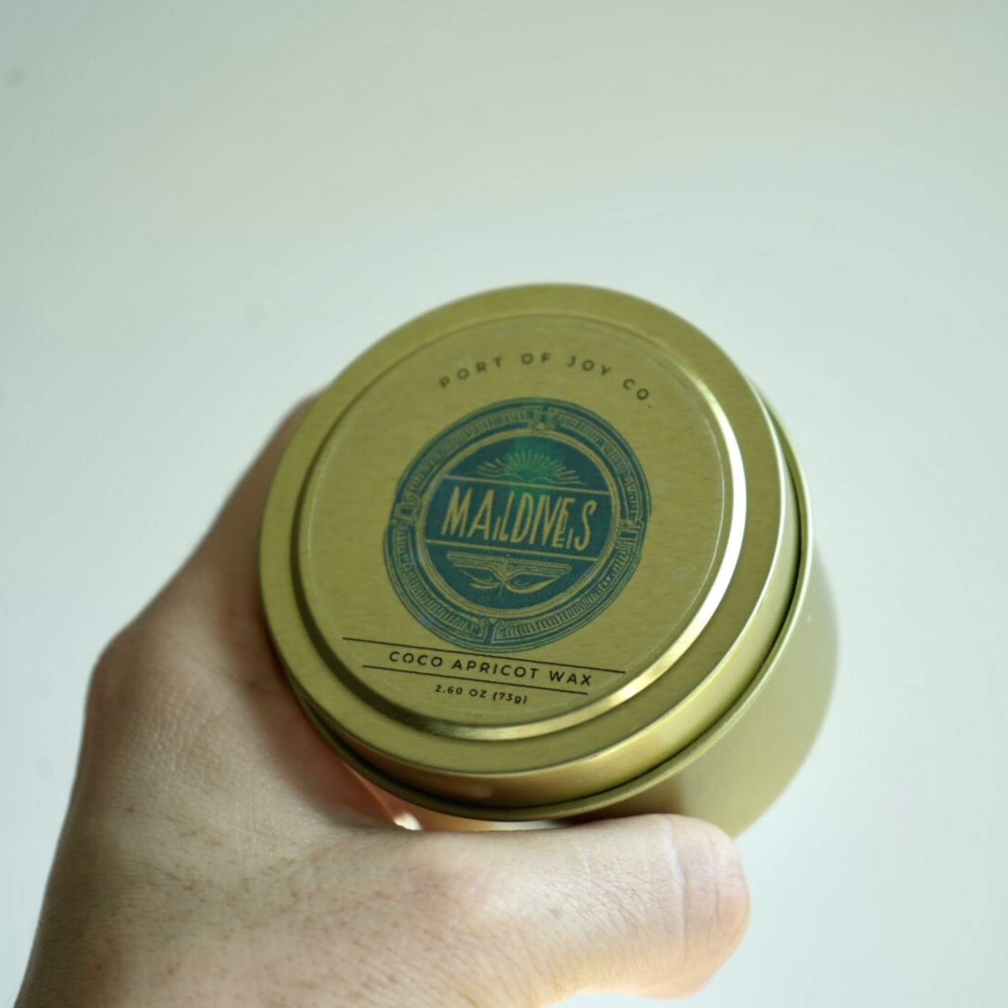 Maldives Bungalow Travel Tin Candle