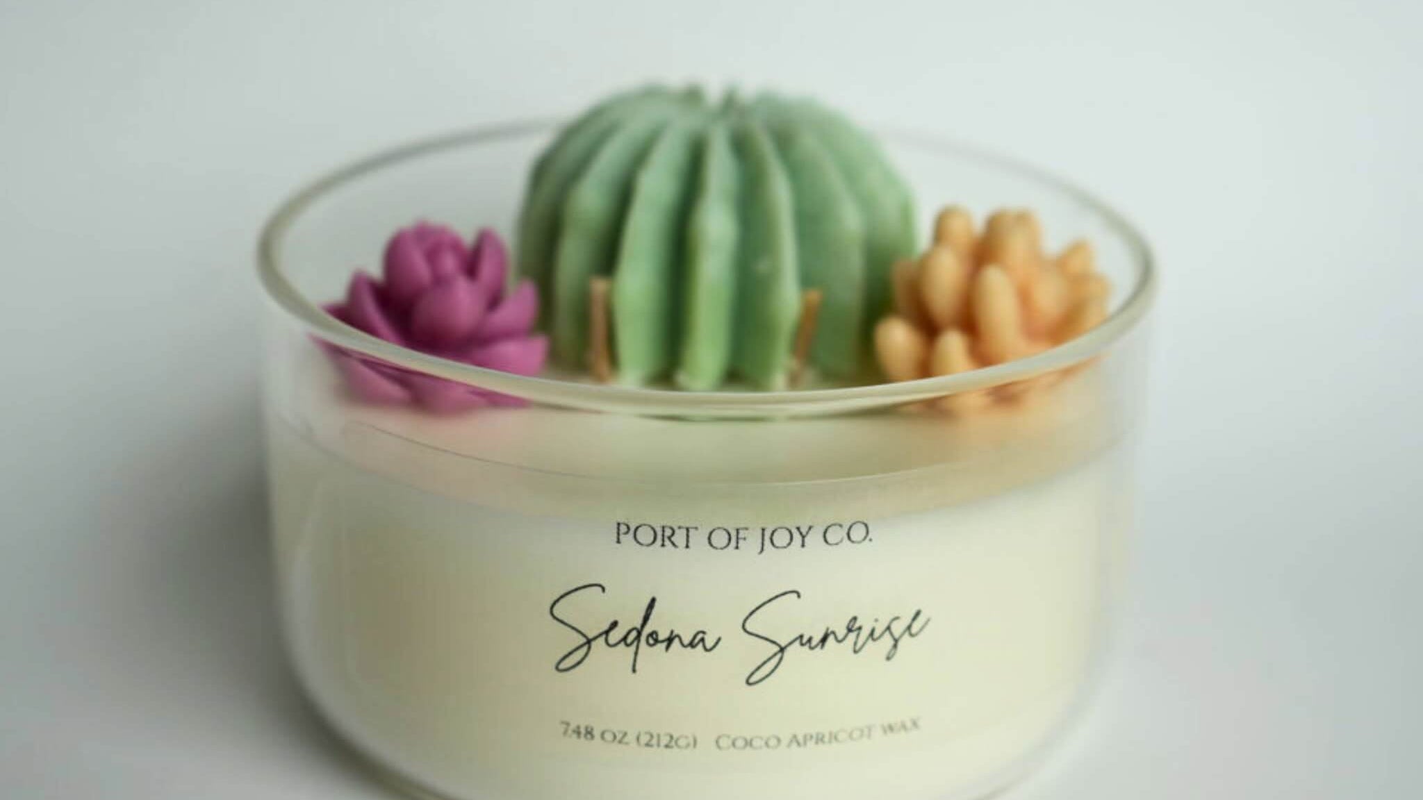 sedona sunrise big candle in glass jar