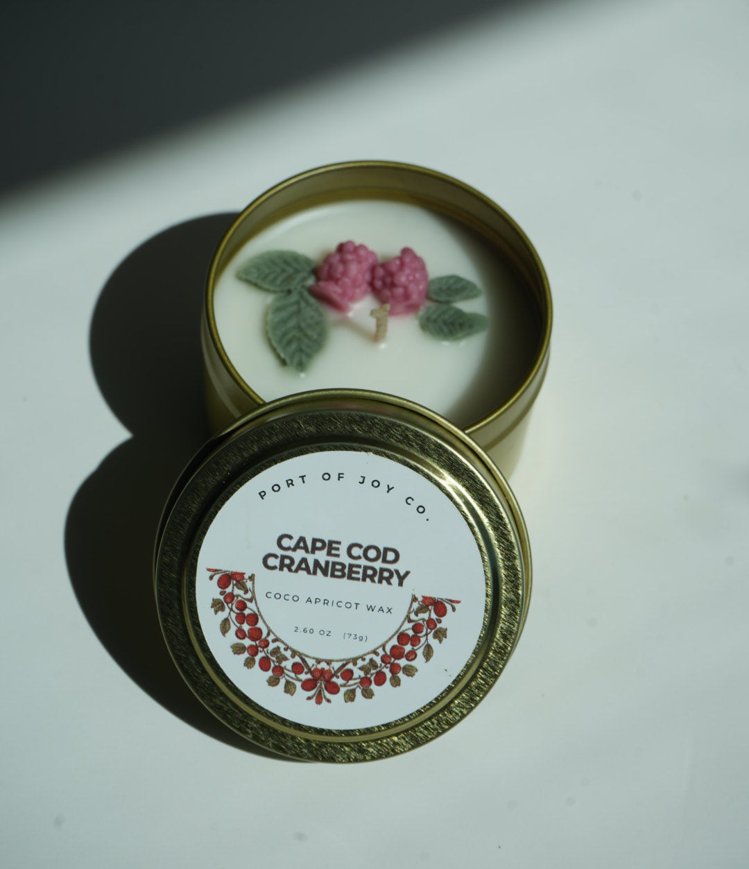 Cranberry & Orange Fall Tin Candle | Cape Cod Inspired Holiday