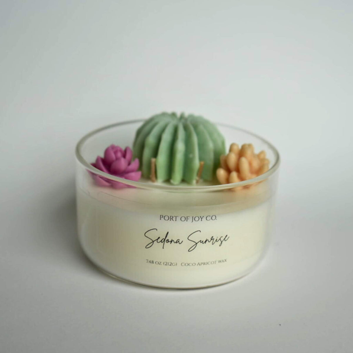 Sedona-inspired candle with agave nectar, coconut, soft florals, and musk fragrance notes.
