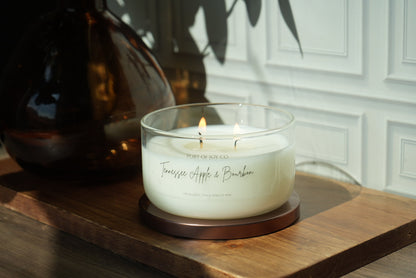 Apple Bourbon Thanksgiving candle for fall gatherings and seasonal décor